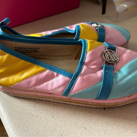 Rocawear Quilted Pastel Colorblock Ballet Flats - Pink/Yellow/Blue/Teal - Picture 3 of 5